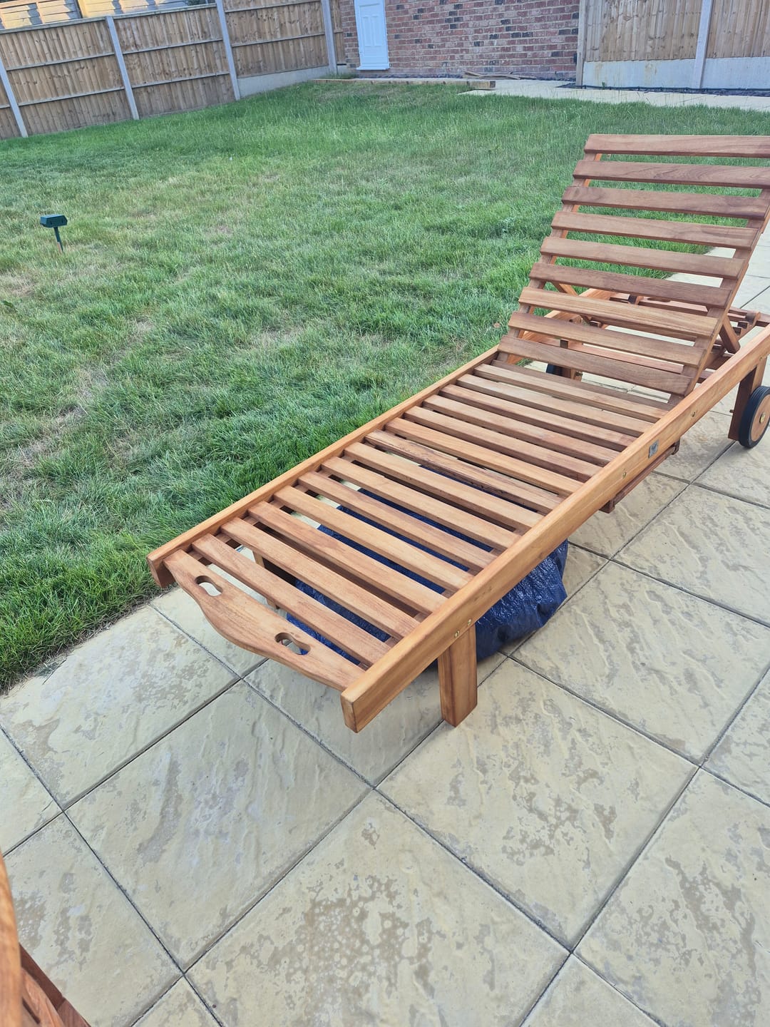 Customer photo review of Teak Sun Lounger