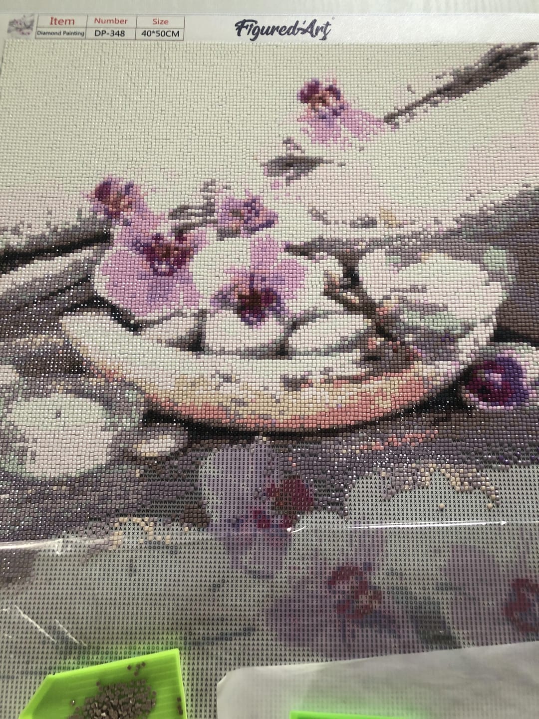 Customer photo review of Broderie Diamant - Fleurs et Bougies