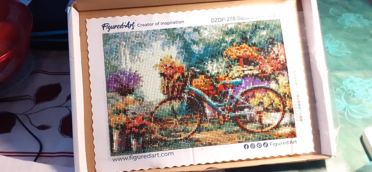 Customer photo review of Broderie Diamant - Vélos et Fleurs