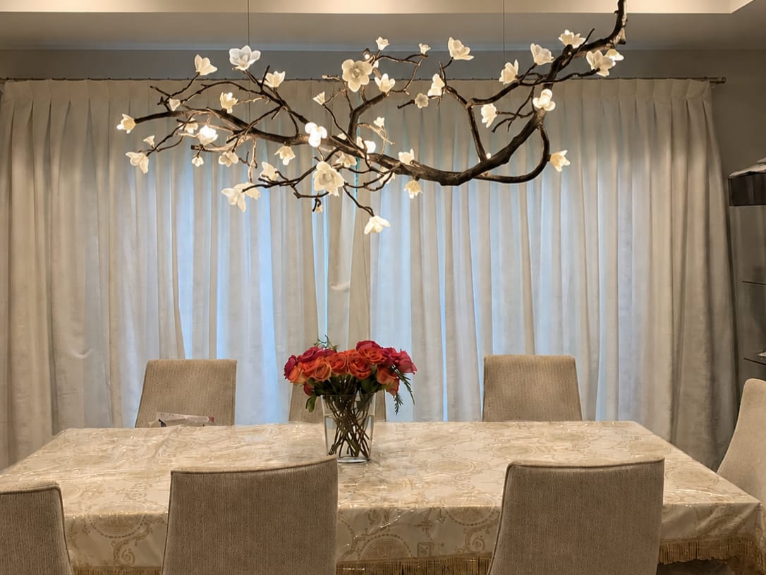 Customer photo review of Wanos Crystal Flower Branch Chandelier