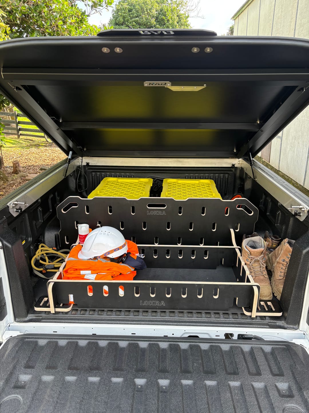 Customer photo review of Ute Tray Storage Divider - Toolbox & Drawer Alternative | LOKRA