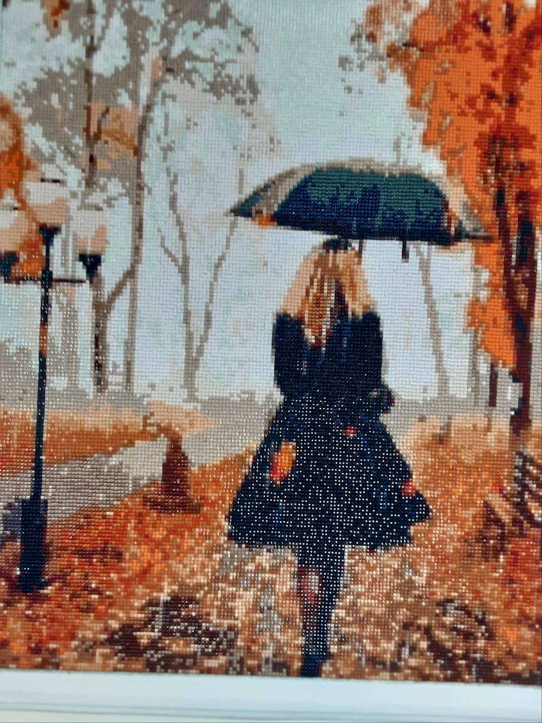 Customer photo review of Broderie Diamant - Femme sous la Pluie