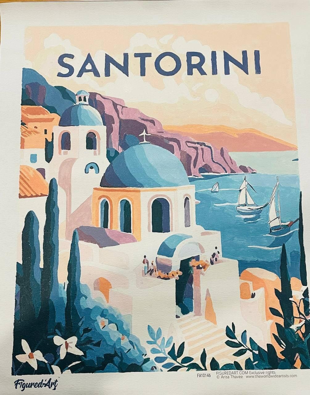 Customer photo review of Affiche Vintage Santorin