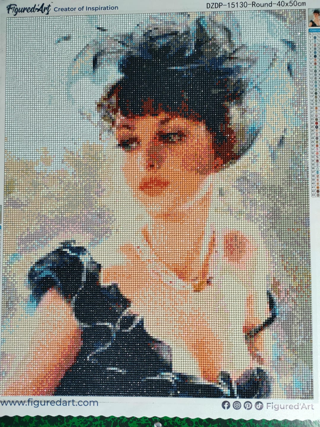 Customer photo review of Broderie Diamant - Elégante en noir