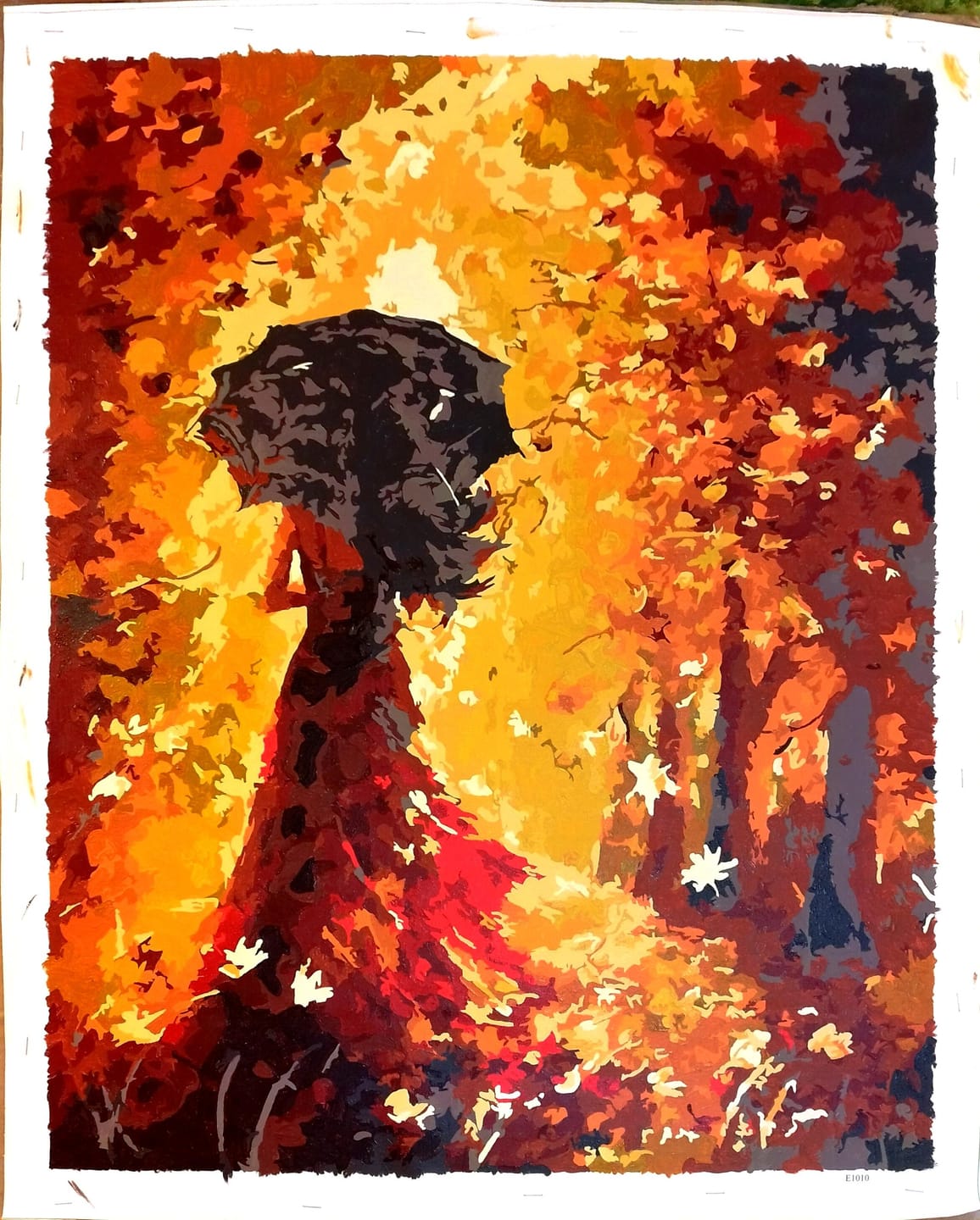 Customer photo review of Forêt d'Automne et Femme au Parapluie