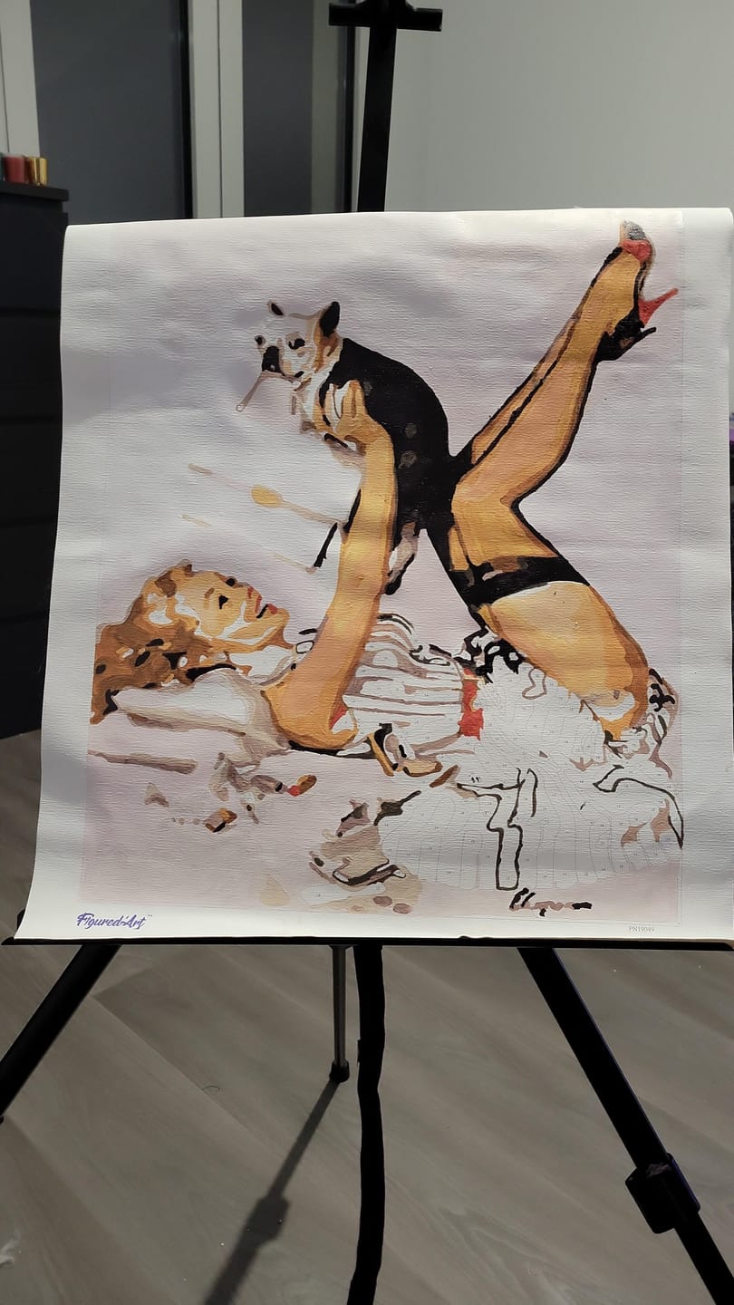 Customer photo review of Pin-up en robe et son chien