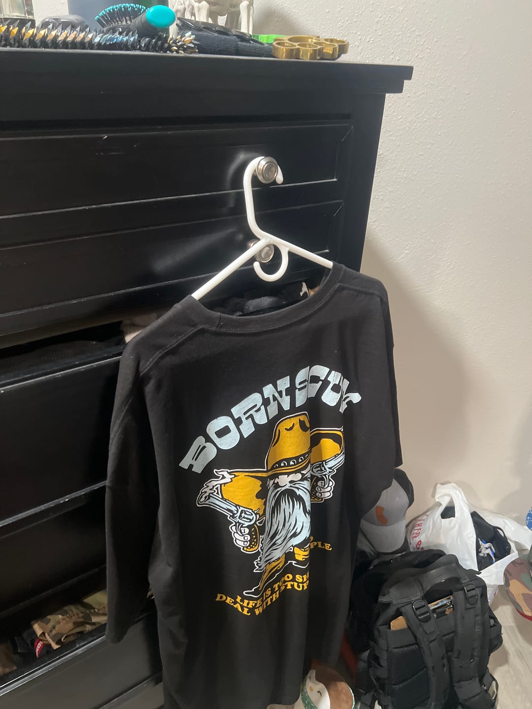Customer photo review of TOO SHORT T-SHIRT