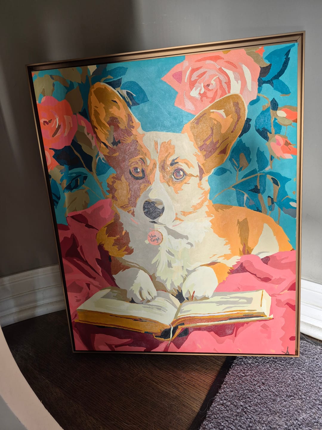 Customer photo review of Intelligent Corgi | Paint by Number