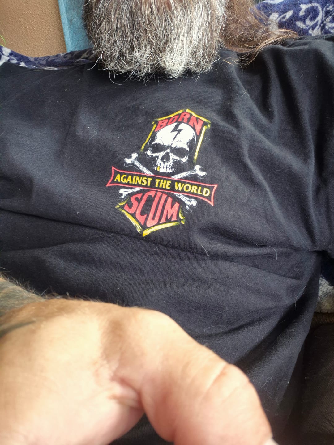 Customer photo review of AGAINST THE WORLD T-SHIRT