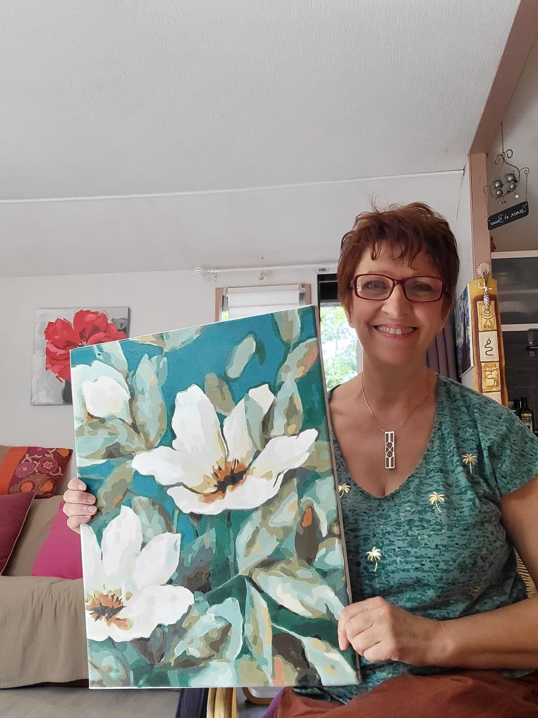 Customer photo review of Déclinaison de fleurs blanches