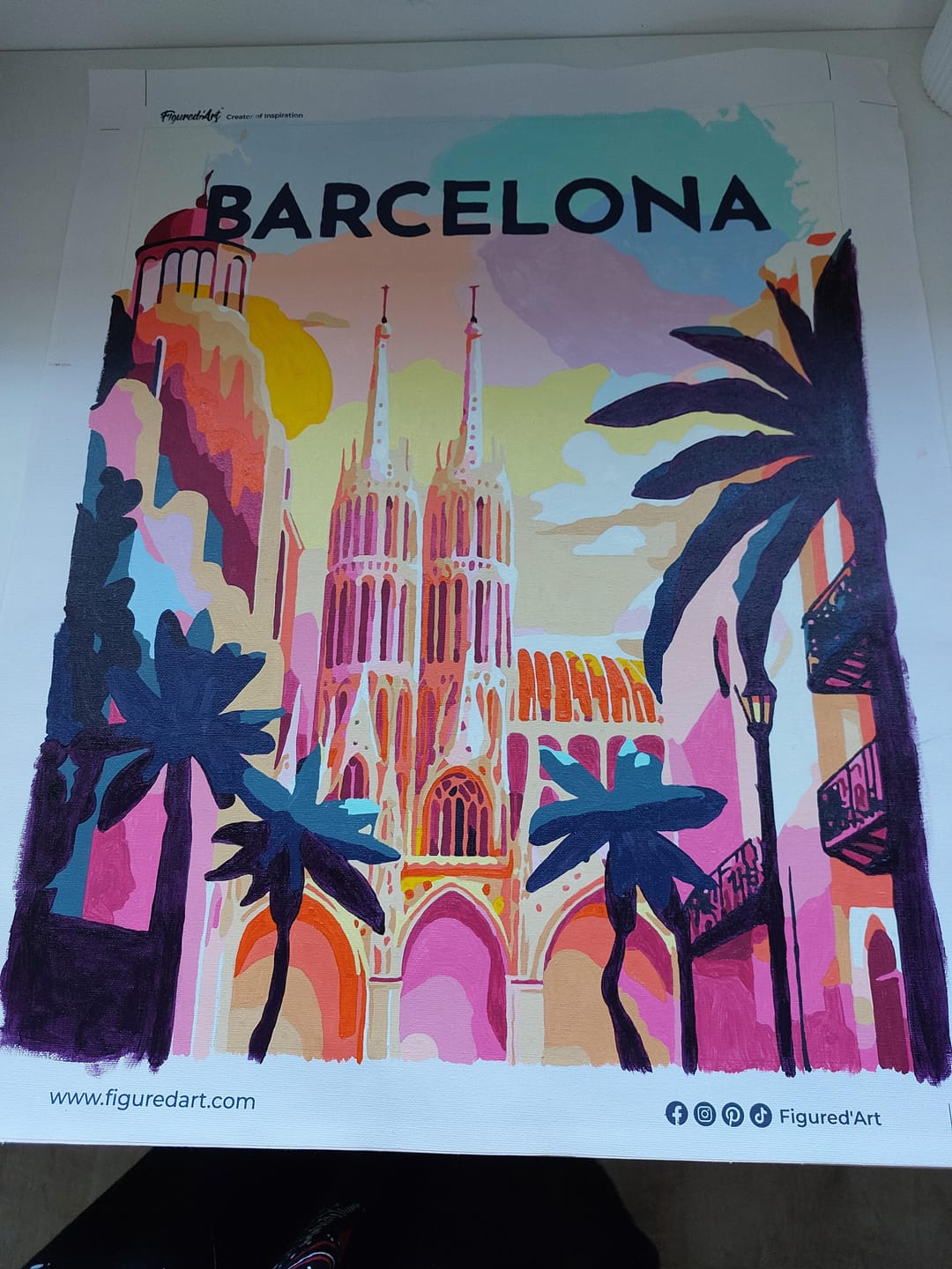 Customer photo review of Affiche Vintage Barcelone