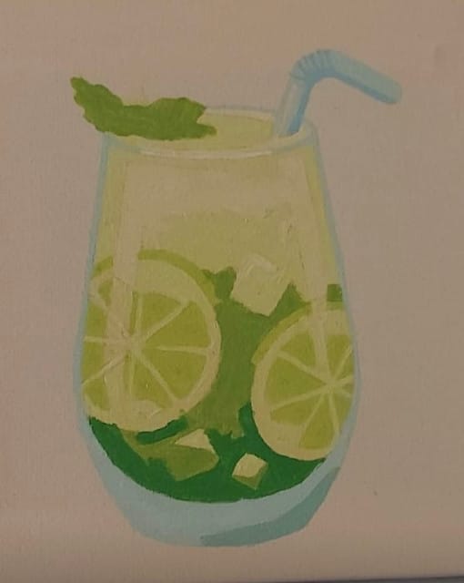 Customer photo review of Mini Peinture par numéros 15x15cm (6 pièces) - Série Art Mural de Cocktails
