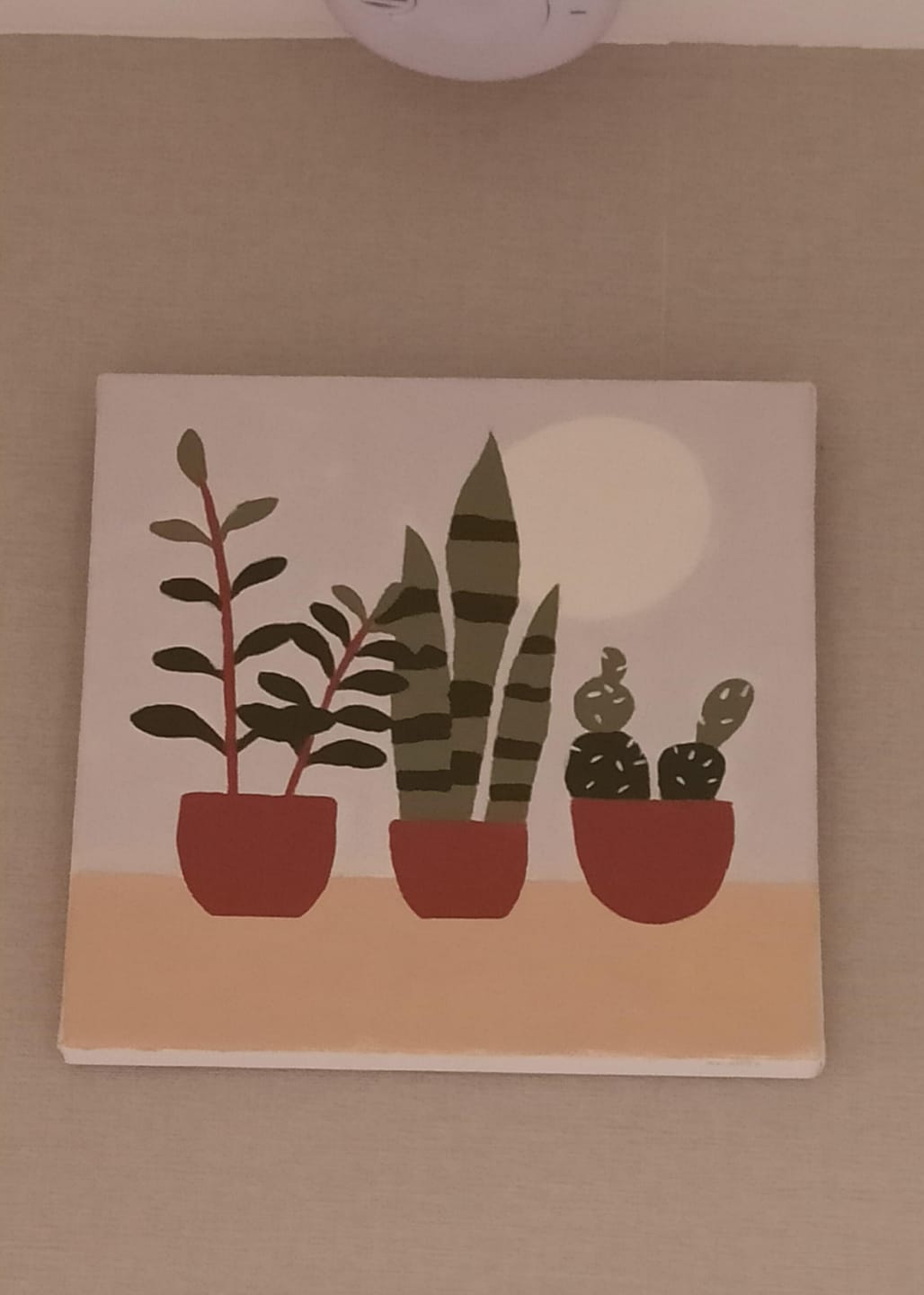 Customer photo review of Mini Peinture par Numéros 20x20cm avec cadre Plantes grasses