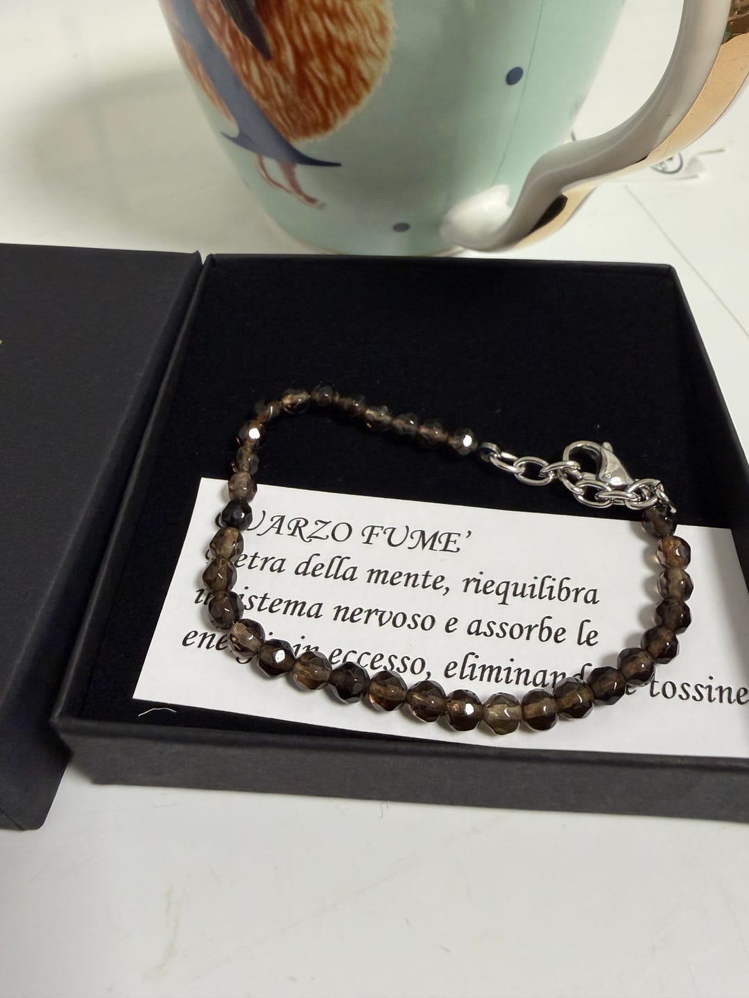 Customer photo review of Braccialetto Quarzo Fumè Sfaccettato