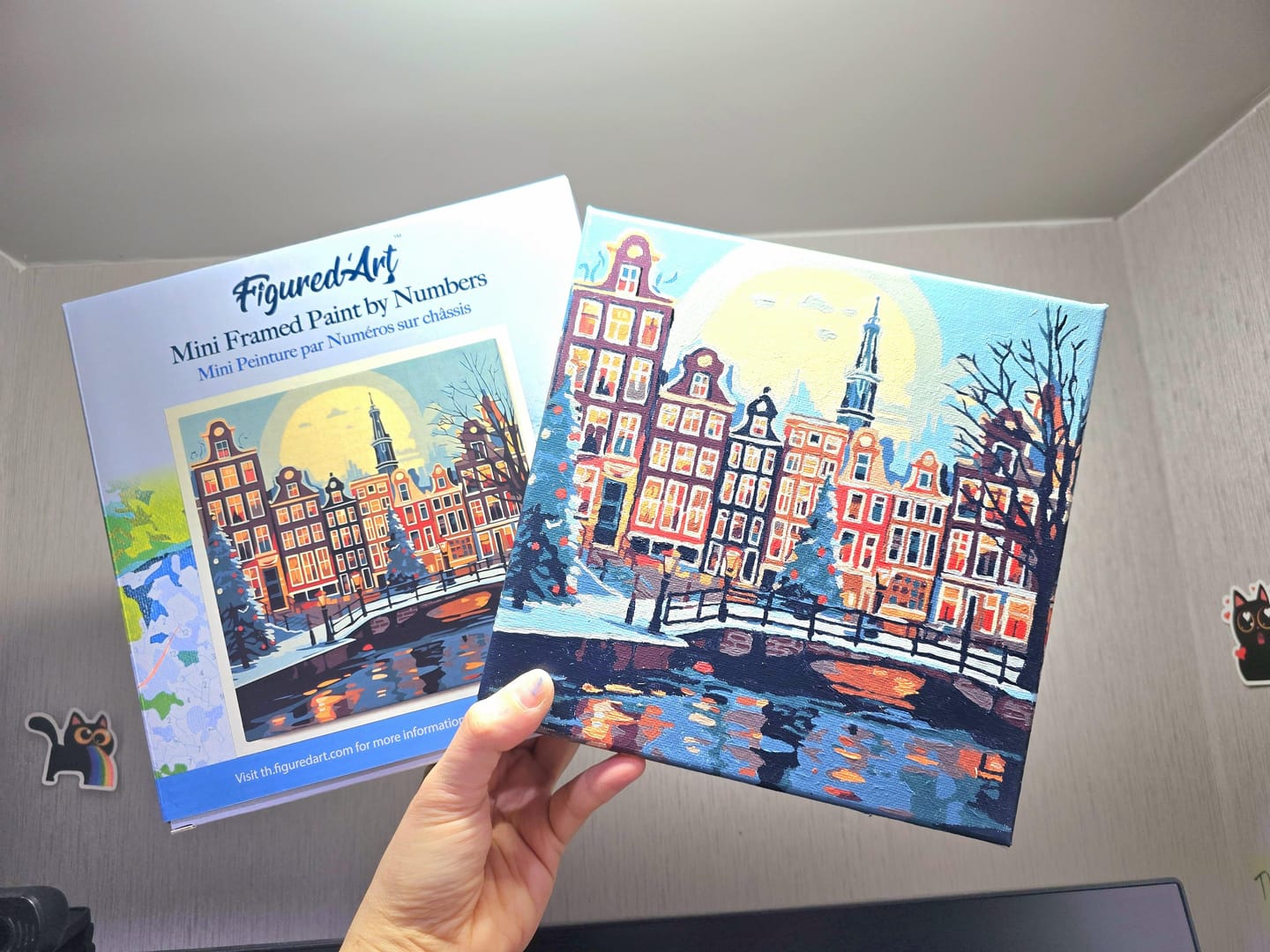 Customer photo review of Mini Peinture par Numéros 20x20cm avec cadre Noël à Amsterdam