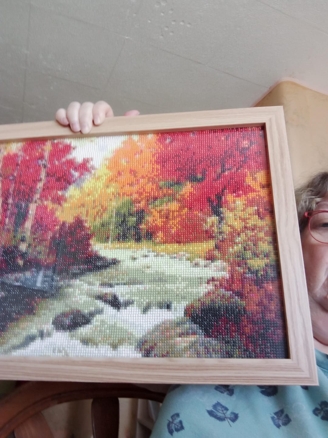 Customer photo review of Broderie Diamant - Rivière en Automne