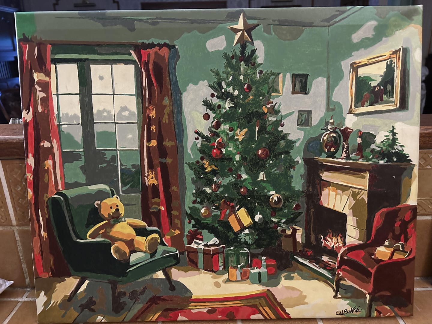 Customer photo review of Cheminée de Noël Classique