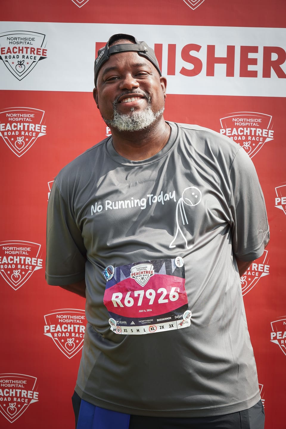 Customer photo review of No Running Today Tech Tee
