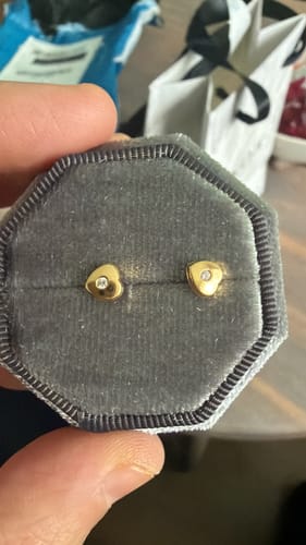 Customer photo review of AROS ABRIDORES ORO 18K DE BEBE HEART