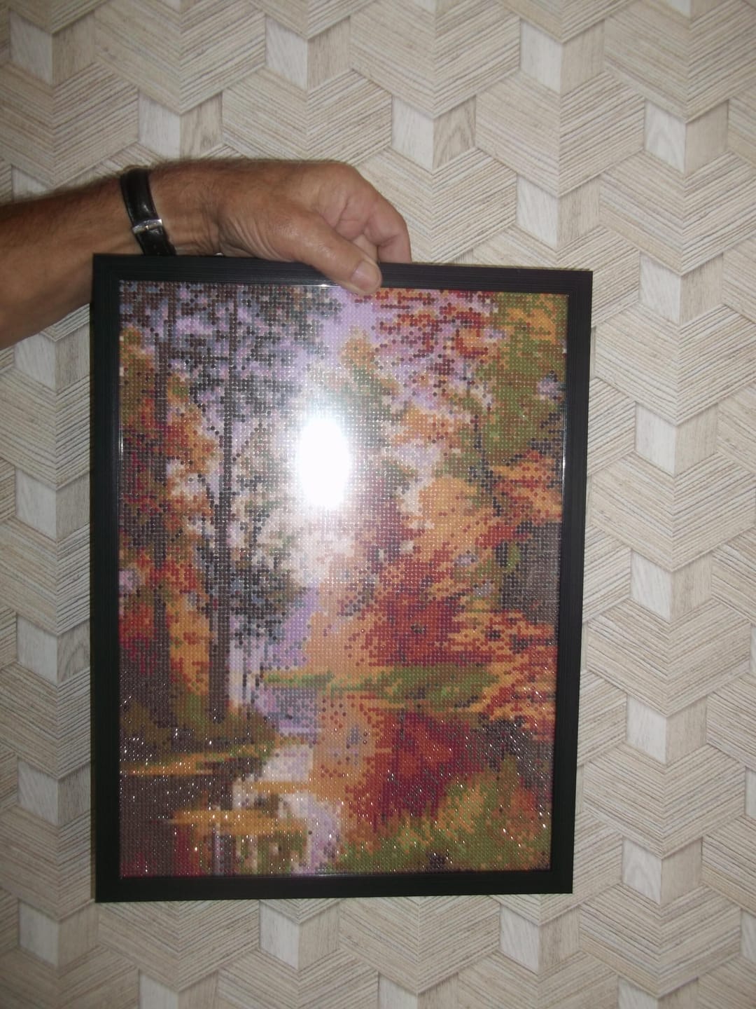Customer photo review of Broderie Diamant - Lac en Automne