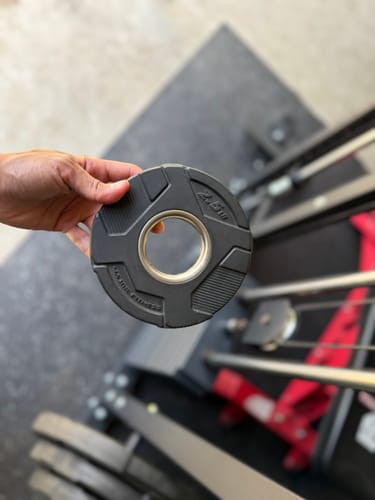 Customer photo review of Major Fitness Rubber Coated Olympic Cast Iron Grip Plates