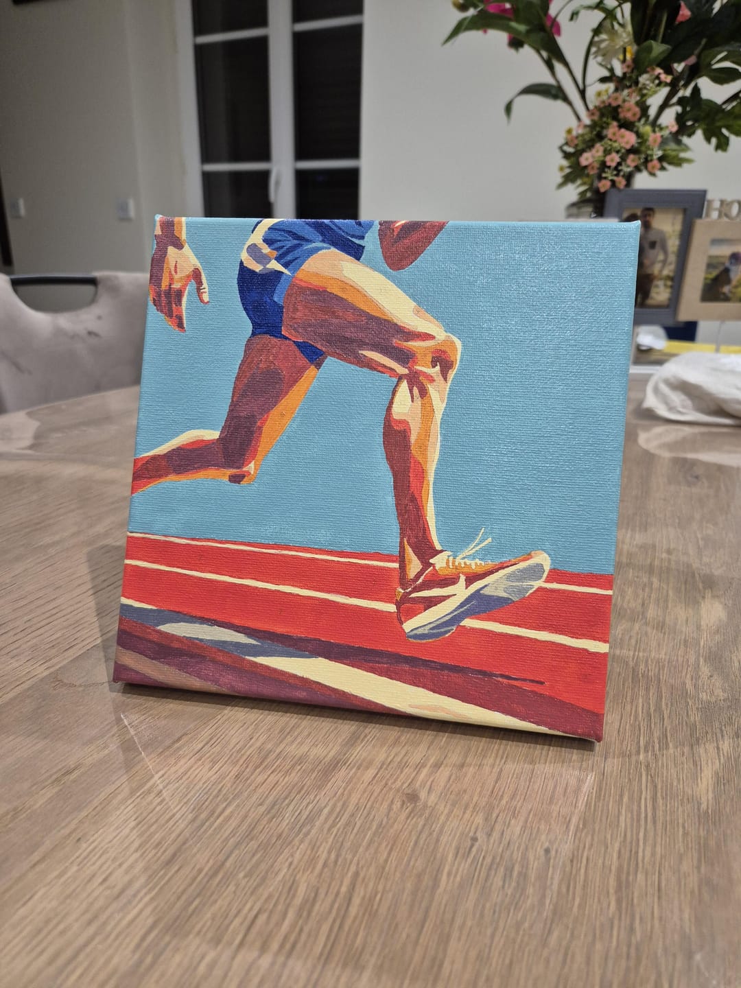 Customer photo review of Mini Peinture par Numéros 20x20cm avec cadre Affiche sportive Athlétisme