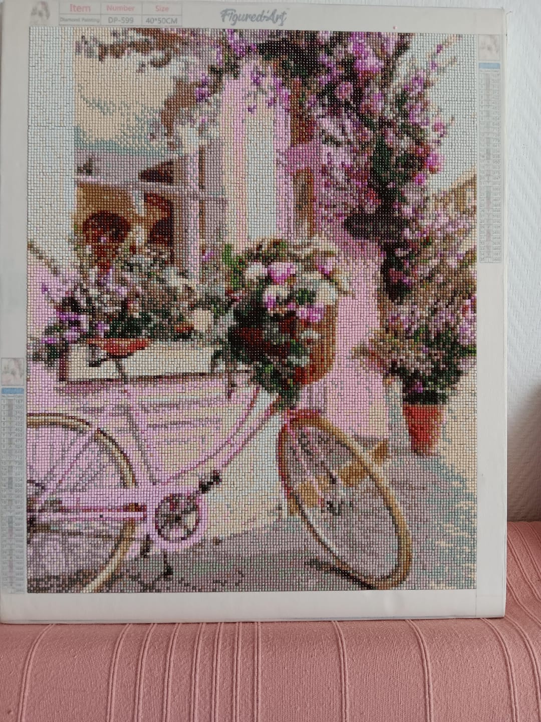 Customer photo review of Broderie Diamant - Bicyclette rose