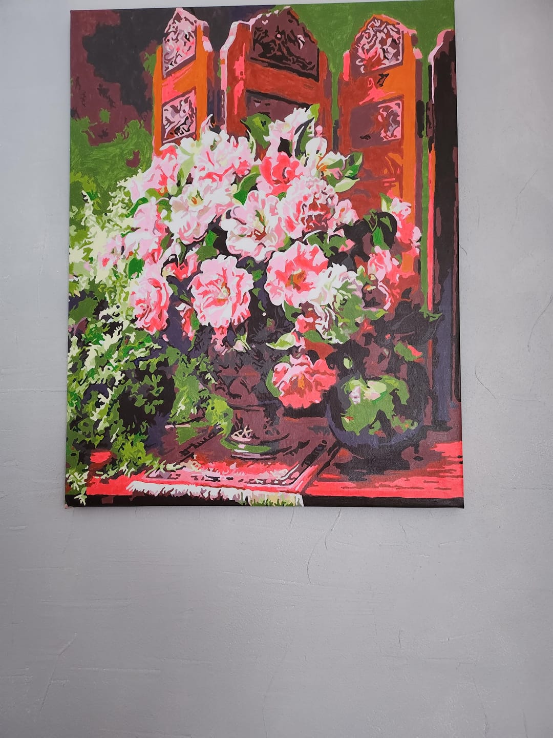 Customer photo review of Fleurs et paravent chinois