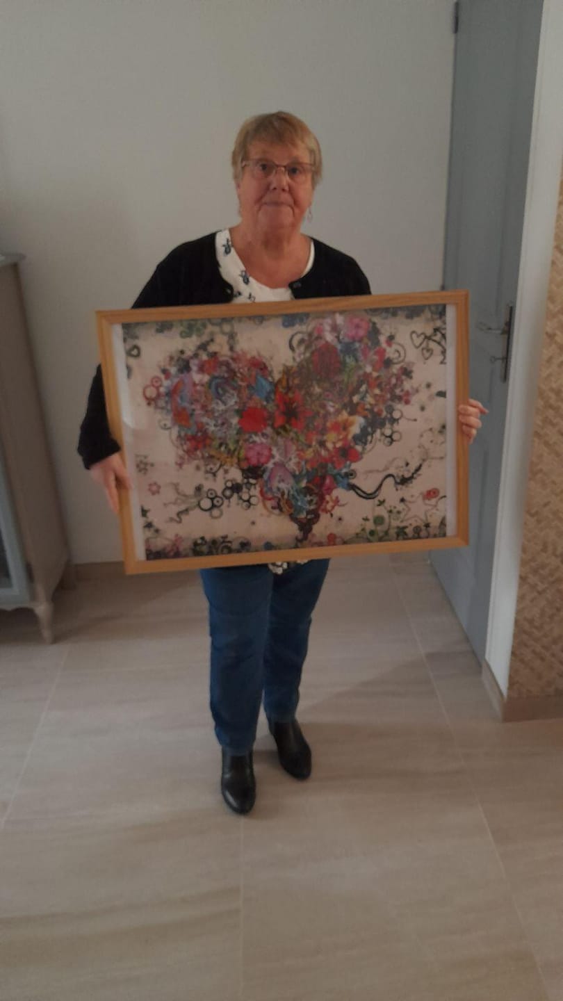 Customer photo review of Broderie Diamant - Coeur Graffiti