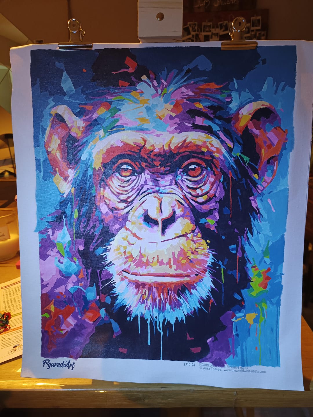 Customer photo review of Chimpanzé Coloré Abstrait