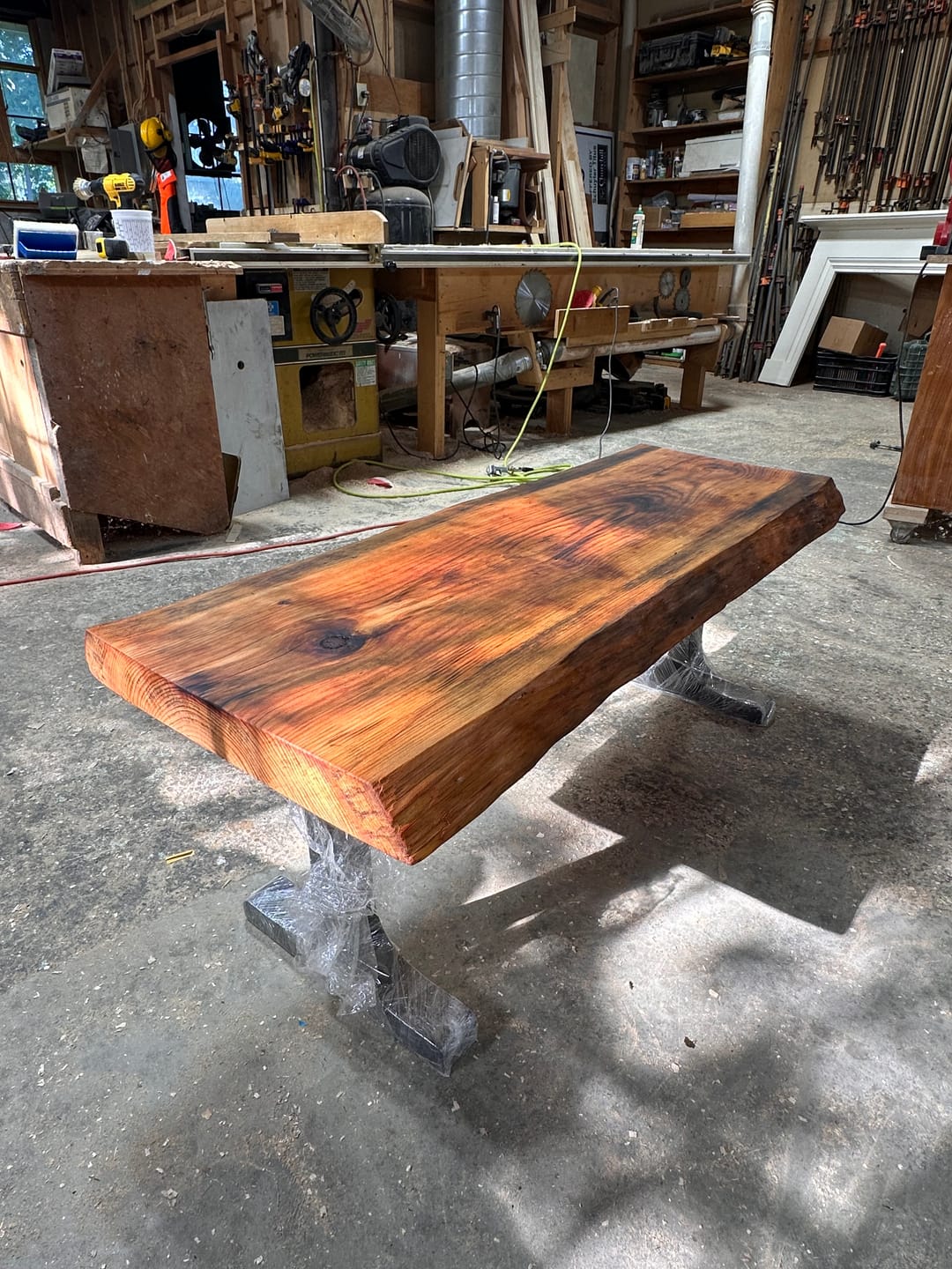 Customer photo review of Bench Legs 102 Wineglass 16.3" H Metal Legs for Outdoor and Indoor Benches