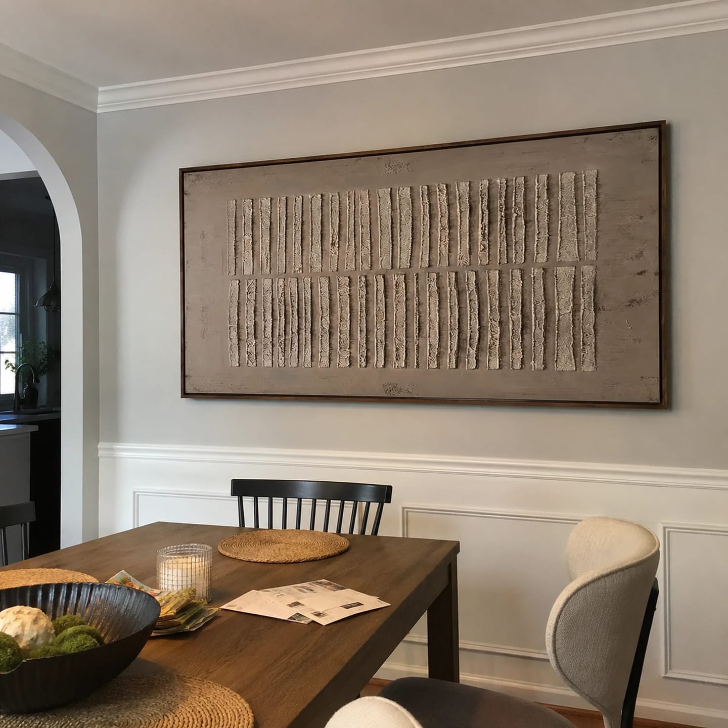Customer photo review of Textured Wall Art ｜ Umber-Segment-Abrasion