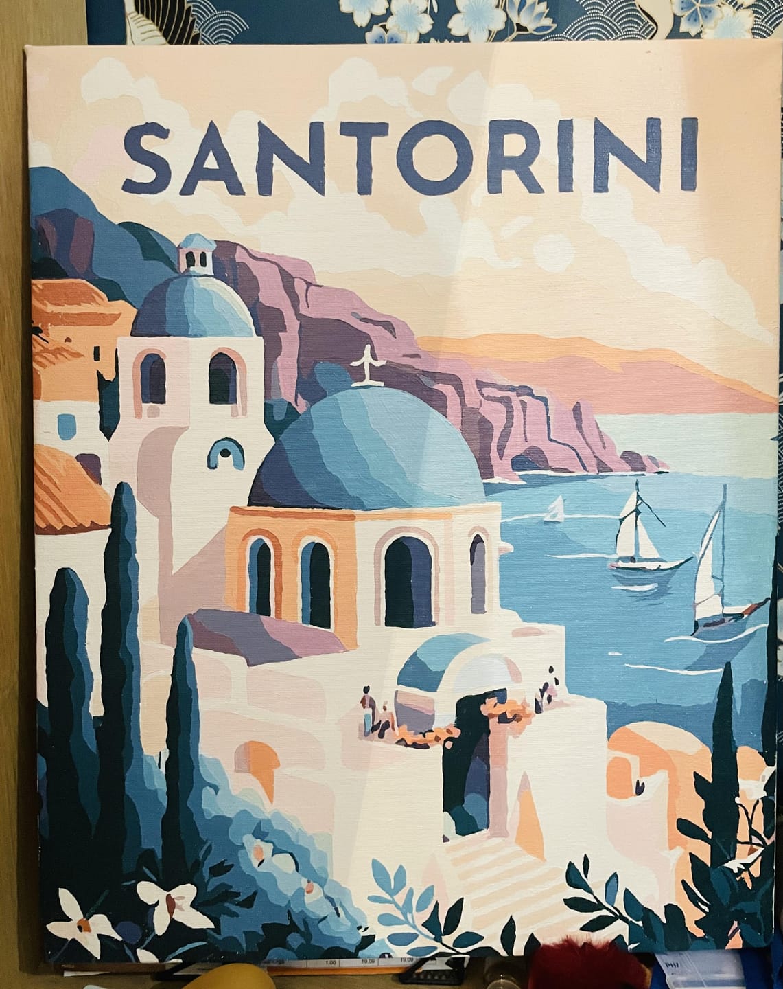 Customer photo review of Affiche Vintage Santorin