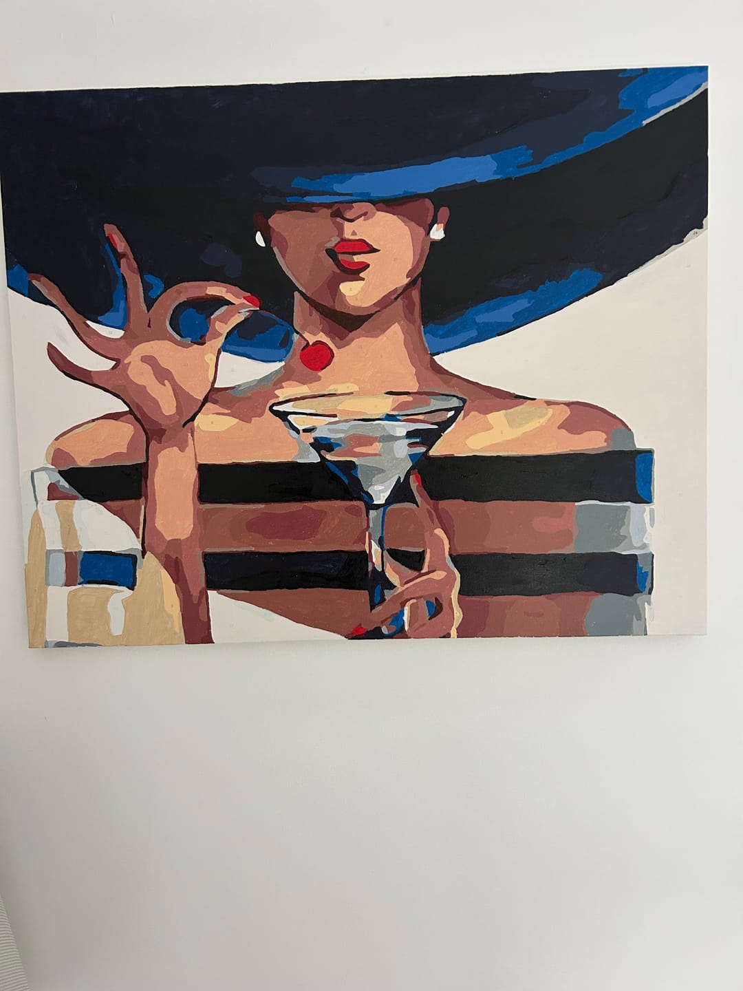 Customer photo review of Woman with a Martini | Paint by Numbers