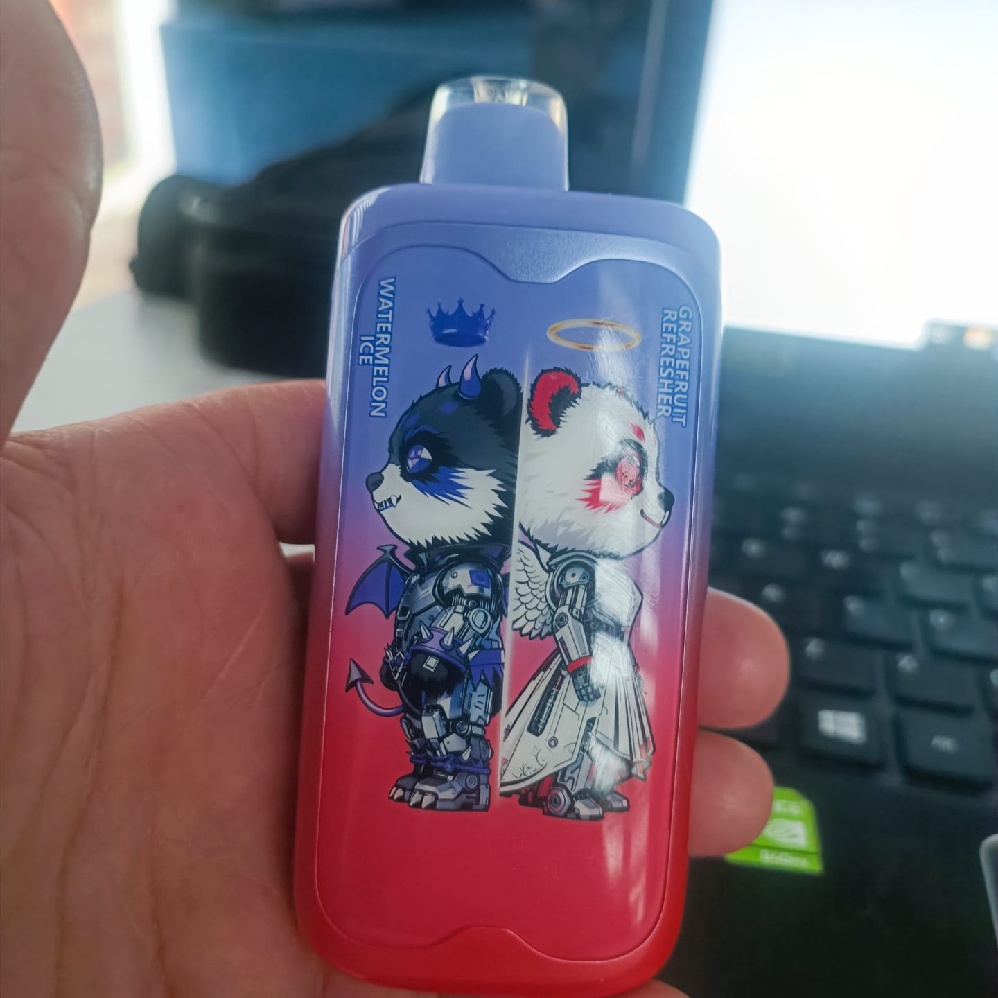 Customer photo review of Jednorazówki MERRYMI Panda Twins 40K Buchów - E papieros 2% | Double Smaków