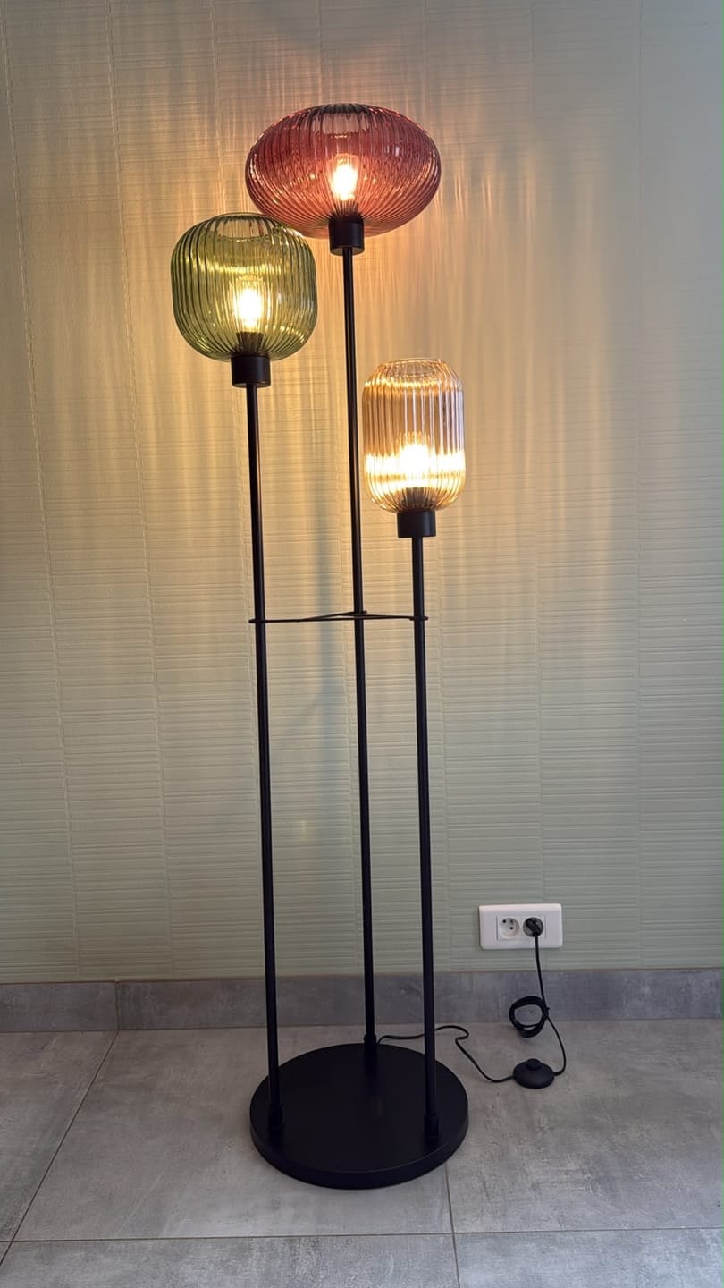 Customer photo review of Abat jour en verre style Vintage | CRISTALI