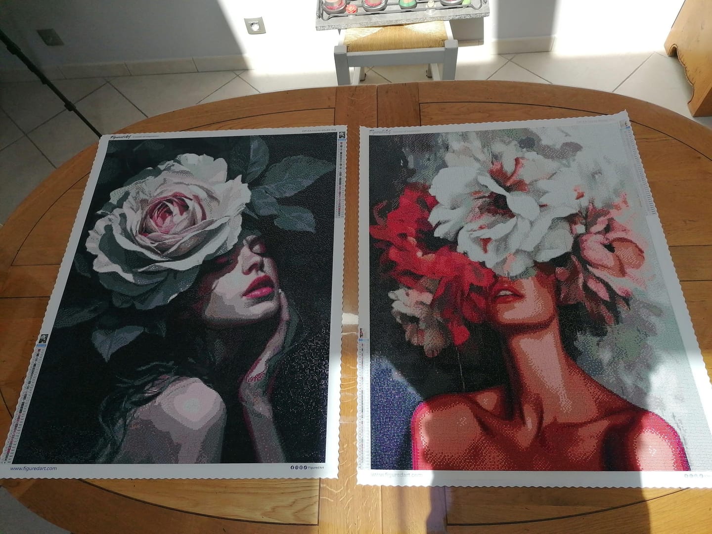 Customer photo review of Diamond Painting sur Disque en Bois - Beauté derrière les fleurs