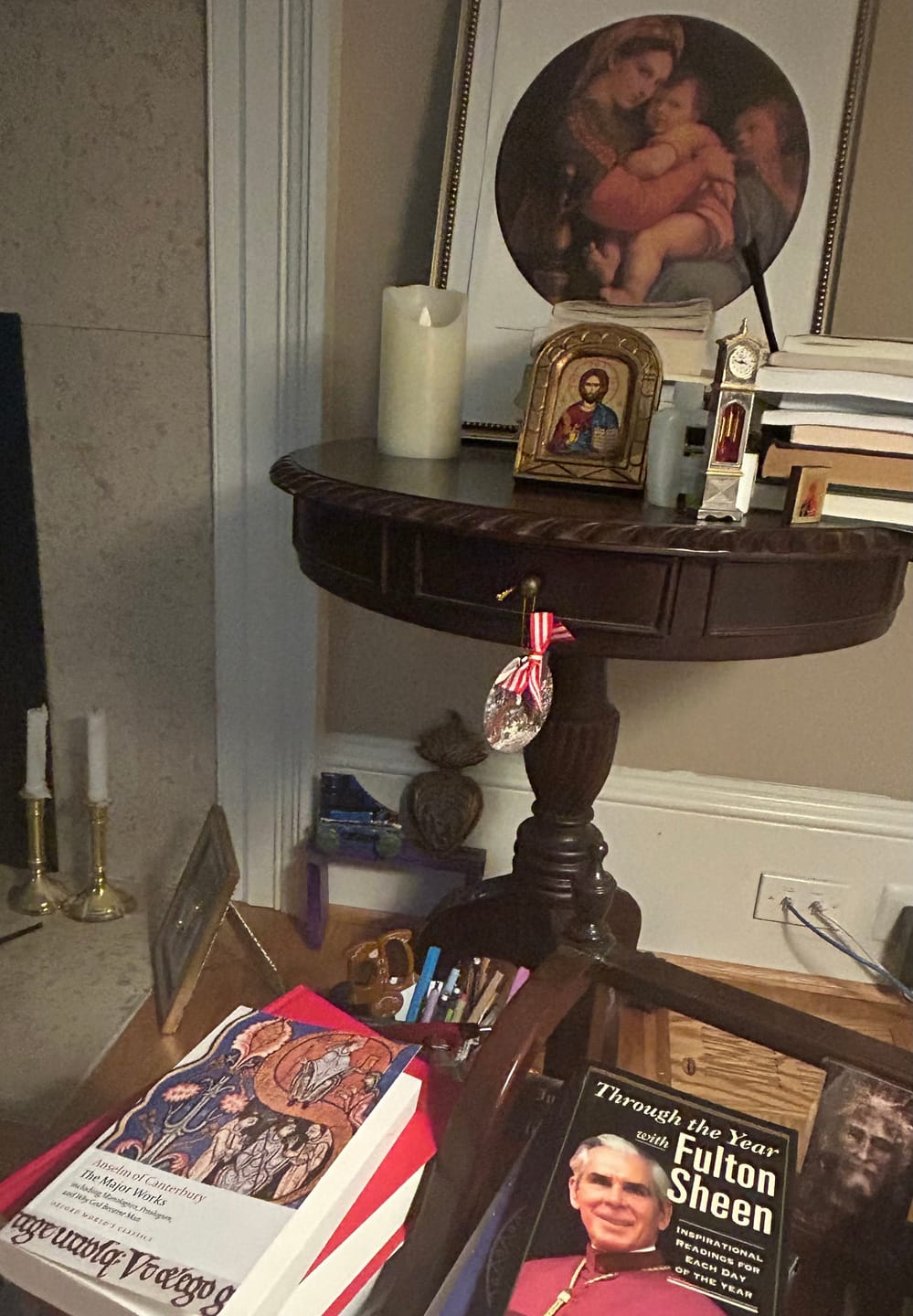 Customer photo review of To Jesus Through Mary Sacred Heart Ornament | Medium