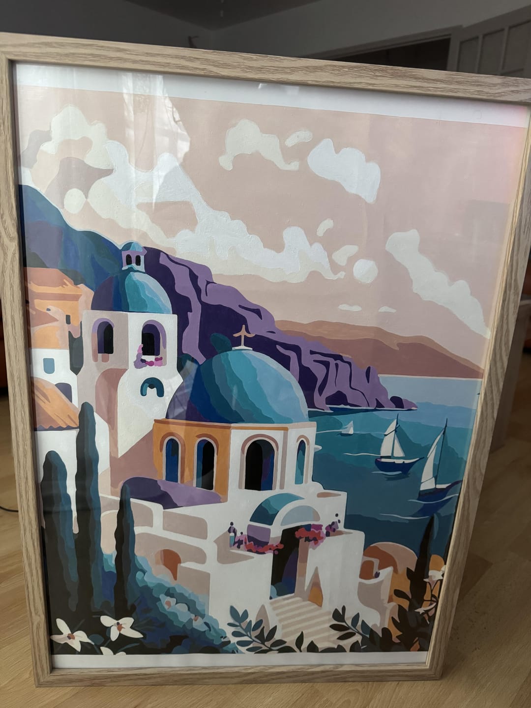 Customer photo review of Affiche Vintage Santorin