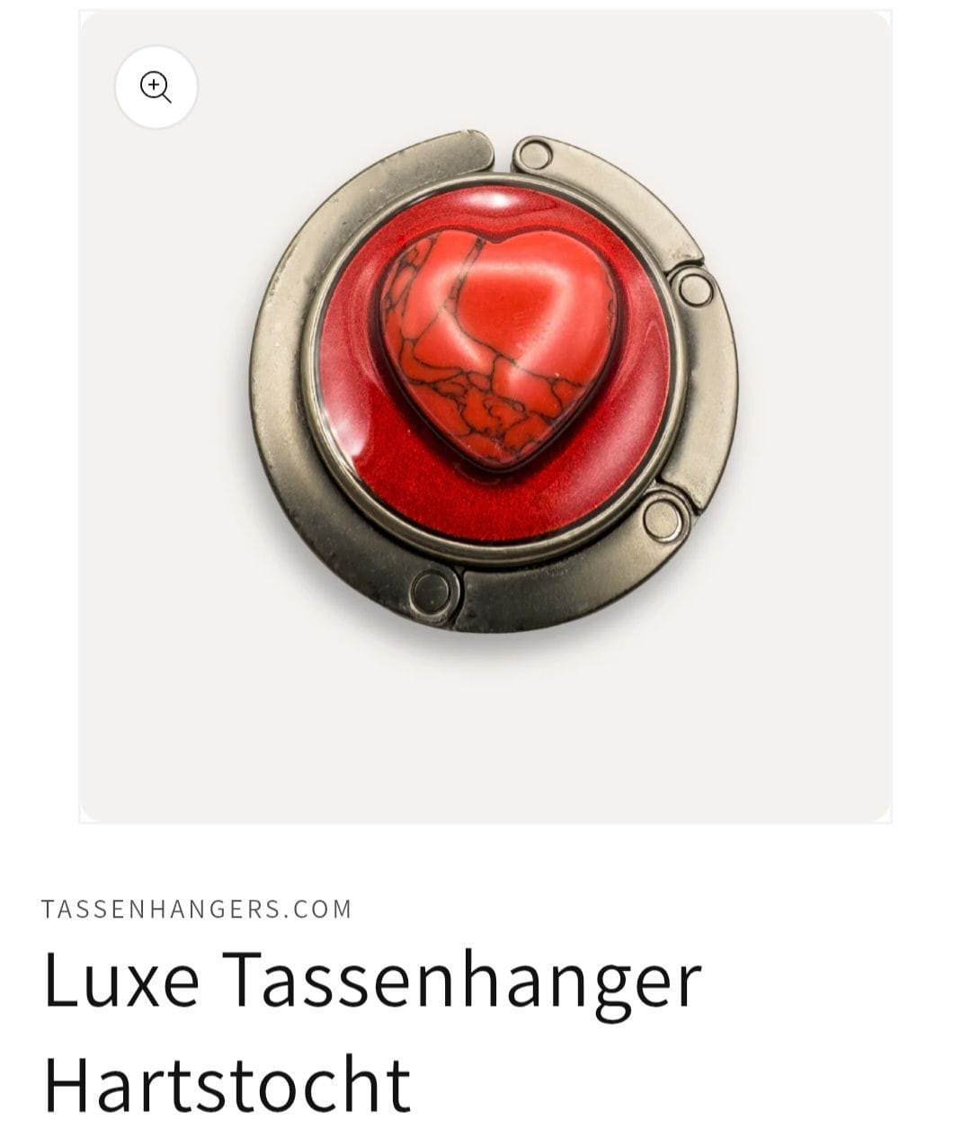 Customer photo review of Luxe Tassenhanger Hartstocht