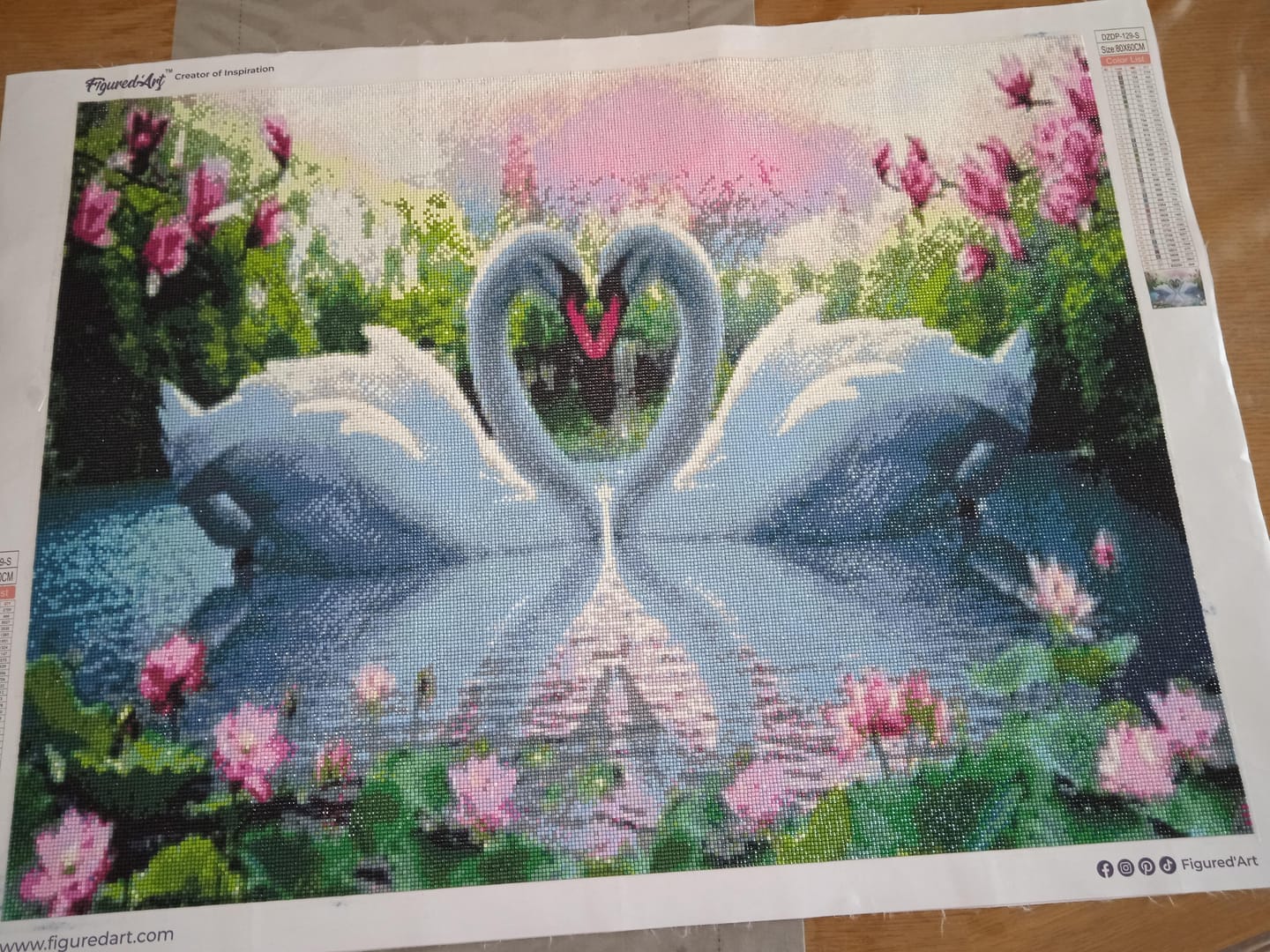 Customer photo review of Broderie Diamant - Cygnes d'Amour