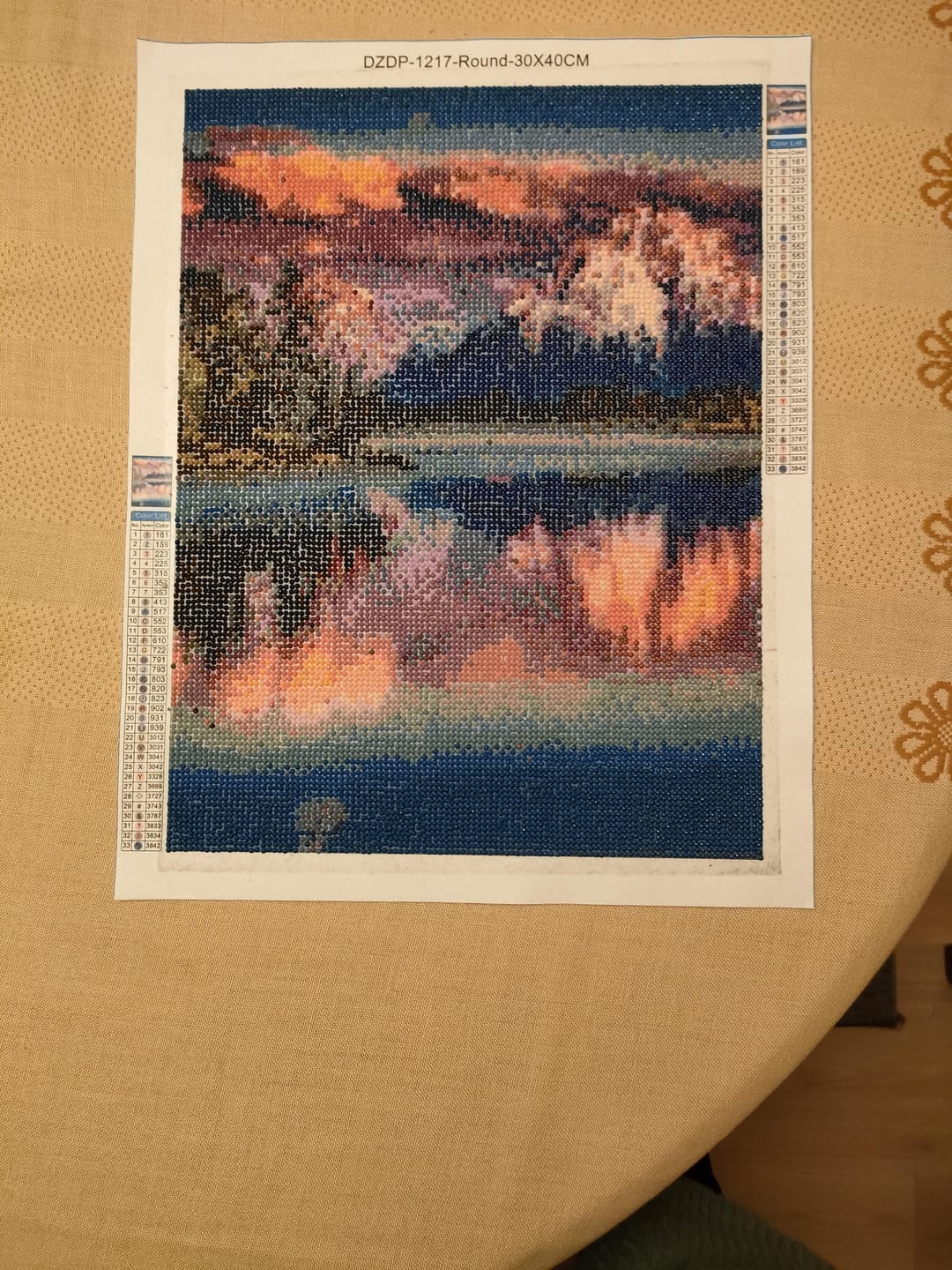 Customer photo review of Broderie Diamant - Paysage de Montagne et Lac