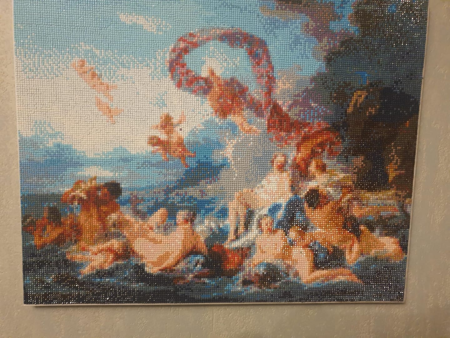 Customer photo review of Broderie Diamant - Le Triomphe de Vénus - François Boucher 40x50cm toile tendue sur châssis