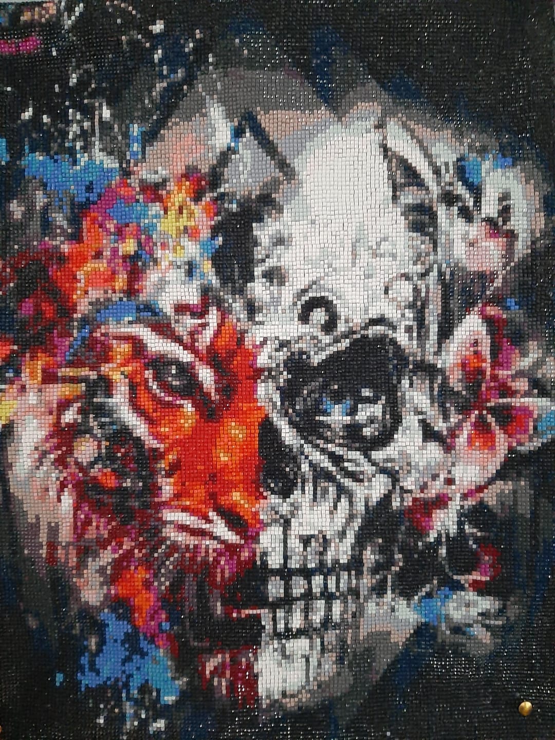 Customer photo review of Broderie Diamant - Lion et Tête de Mort