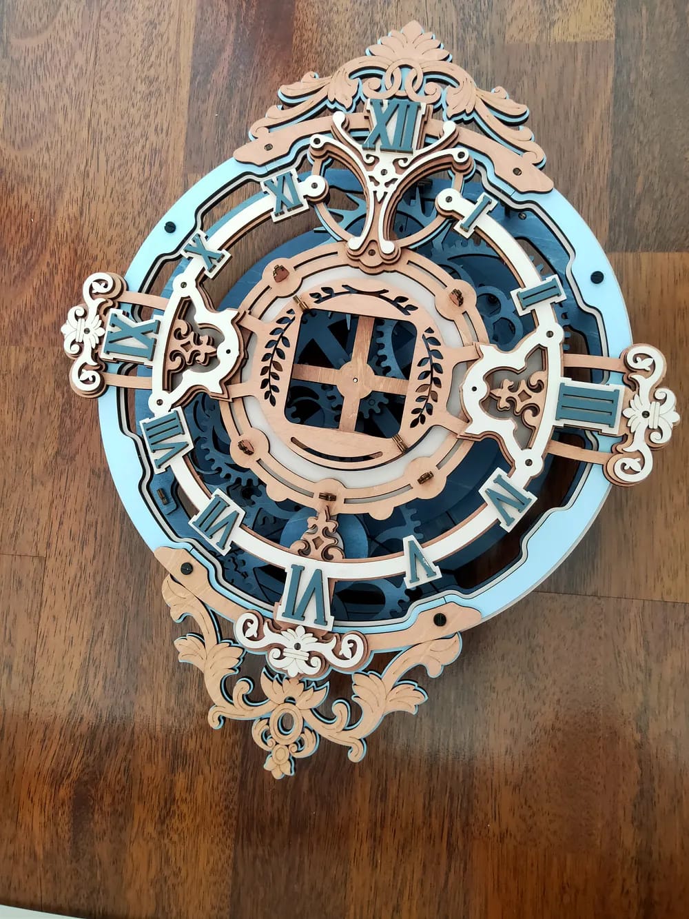 Customer photo review of Puzzle 3D Horloge murale romantique