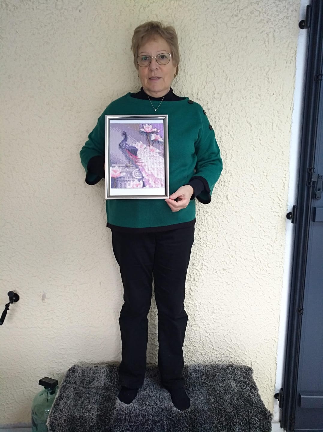 Customer photo review of Broderie Diamant - Joli Paon et Fleurs