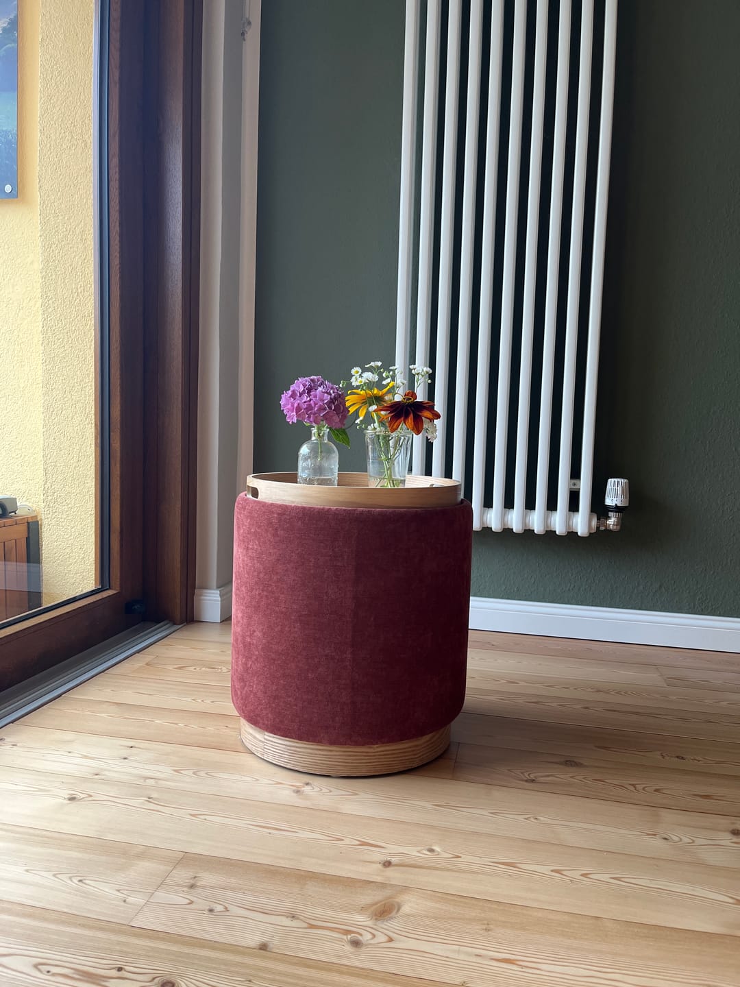 Customer photo review of KEMI - Pouf avec rangement en tissu terracotta