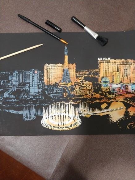 Customer photo review of Peinture à gratter - Las Vegas
