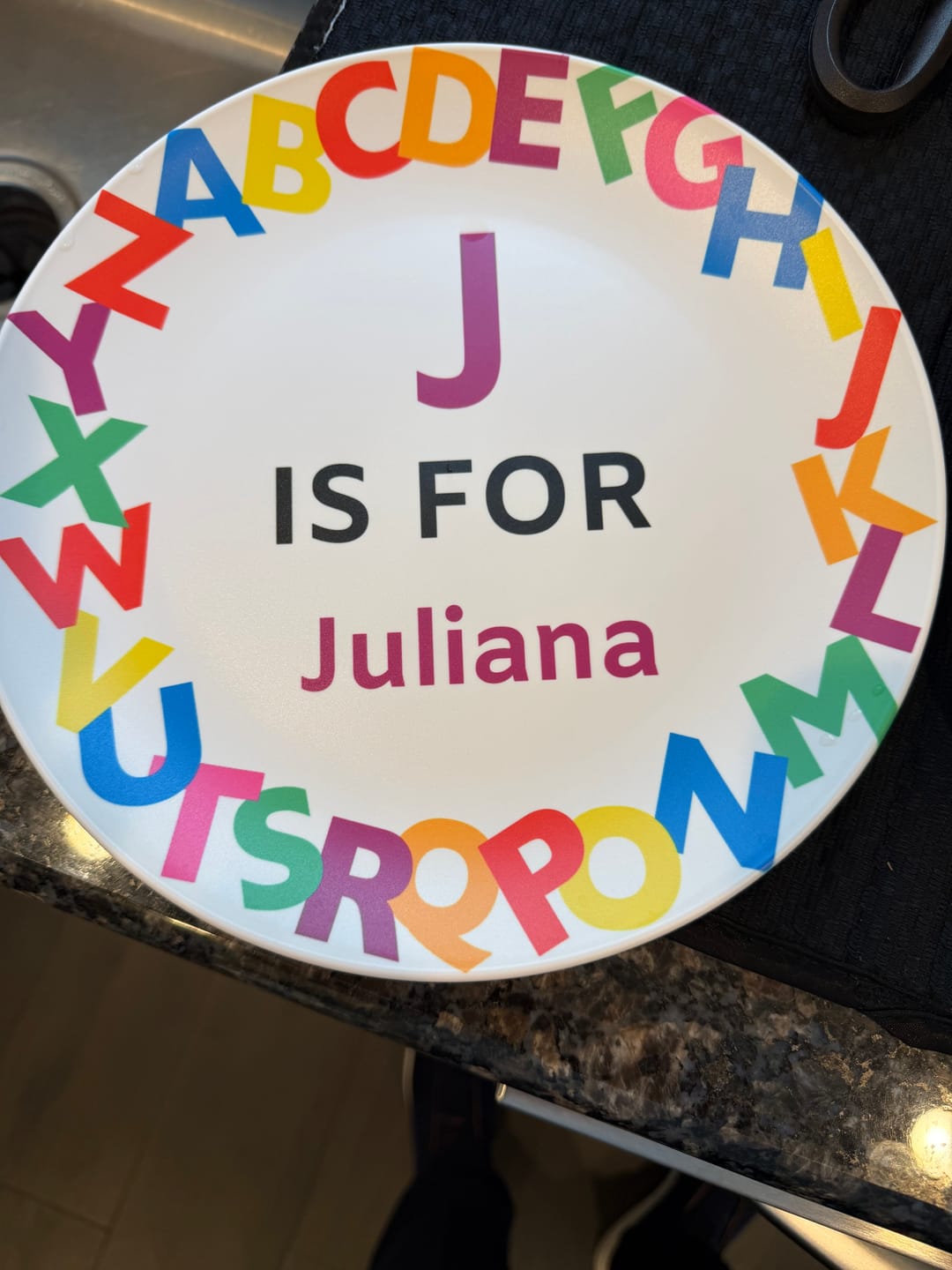 Customer photo review of Alphabet Name Plate