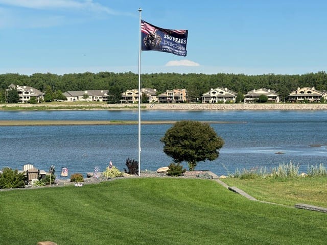 Customer photo review of Silver Solar Flagpole Top Light